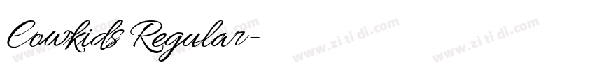 Cowkids Regular字体转换 Cowkids Regular字体转换